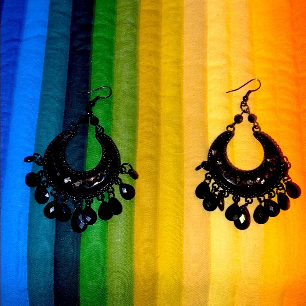 Black Dangle Earrings